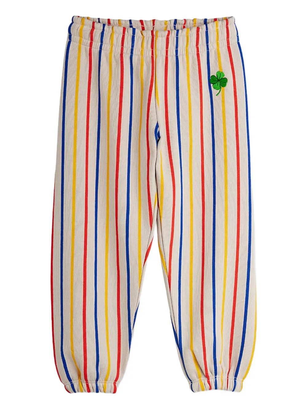 Mini Rodini striped clover trousers | Neutrals | Image 1