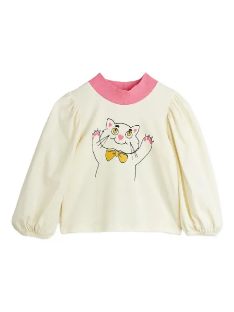 Mini Rodini puff-sleeve graphic top