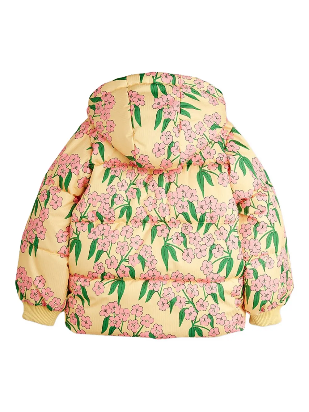 Mini Rodini floral hooded jacket | Girls Padded Jackets | Image 2
