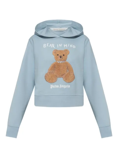 Palm Angels bear-motif long-sleeve hoodie