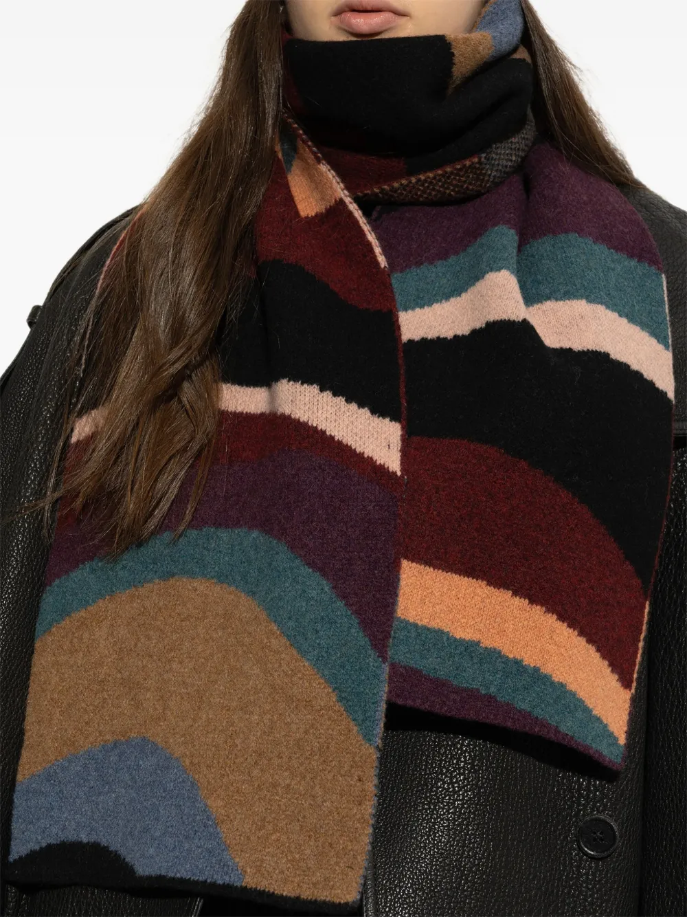 Paul Smith Striped Scarf In Multi