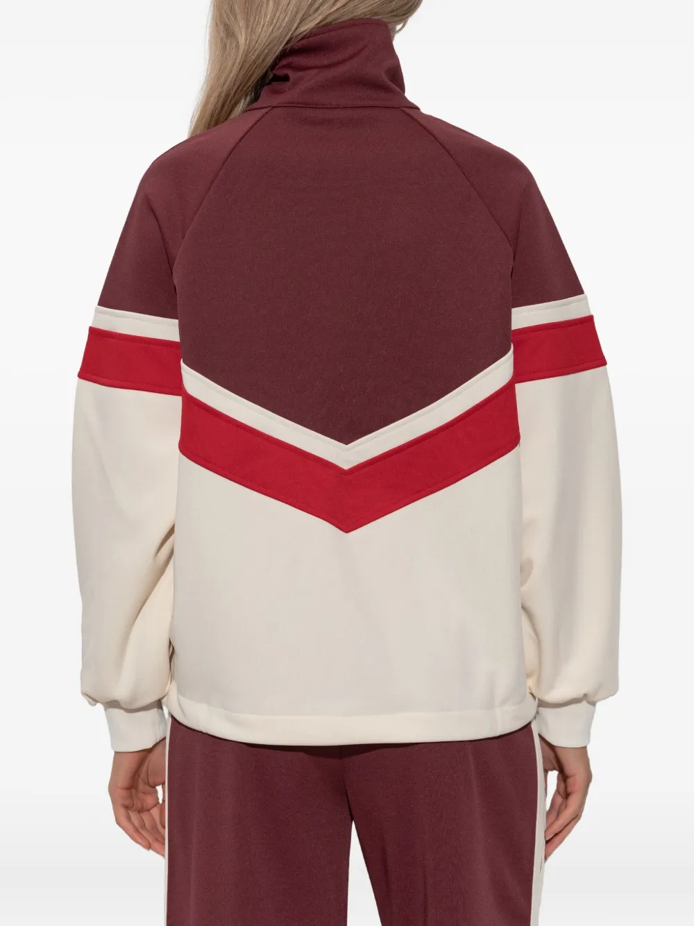 Palm Angels Trui met chevron-streep en rits Rood