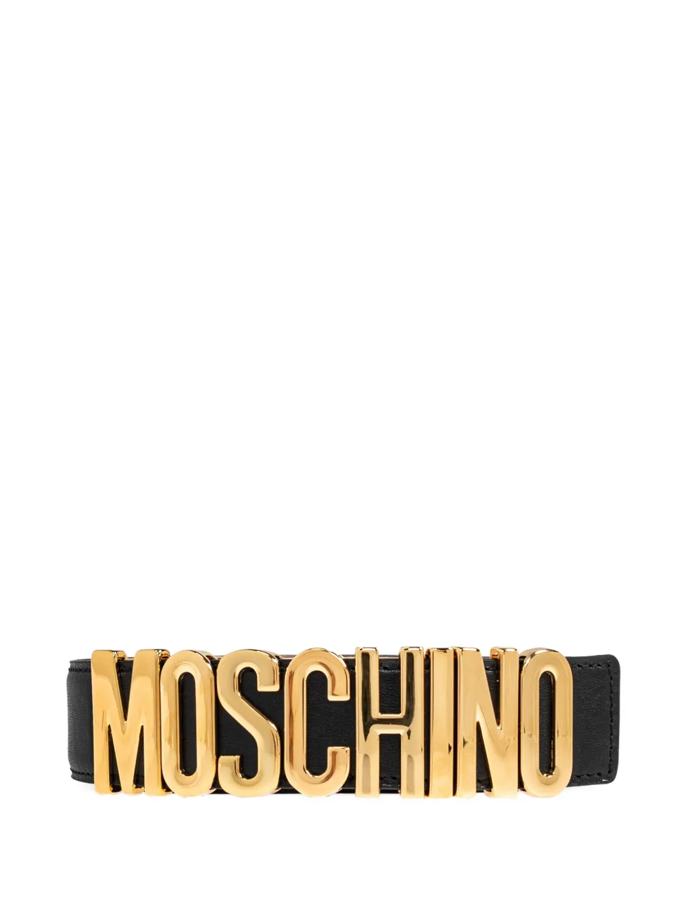 Moschino Leather Belt In Black