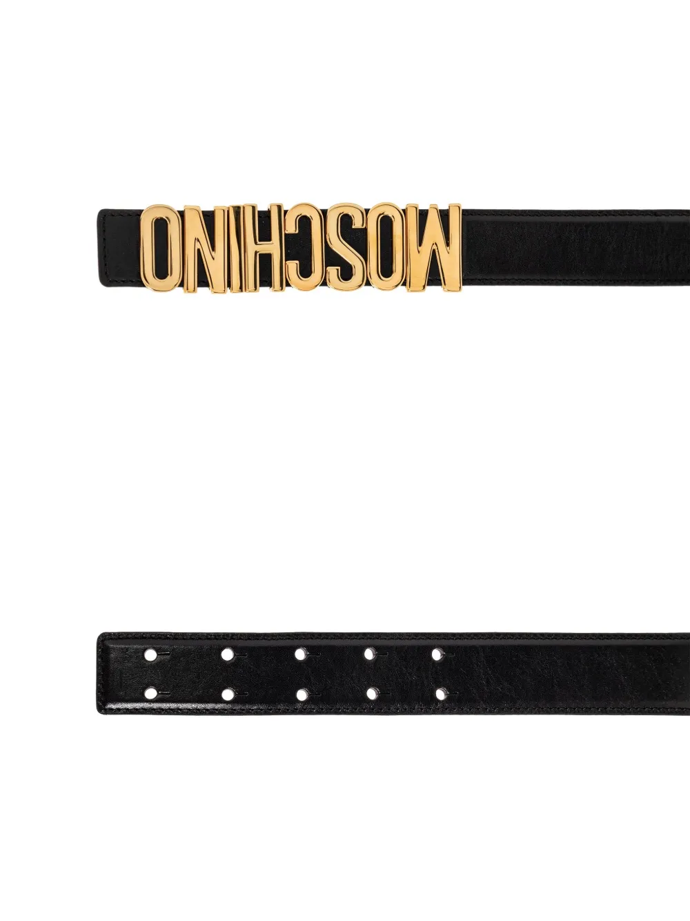 Moschino Leather Belt In Black