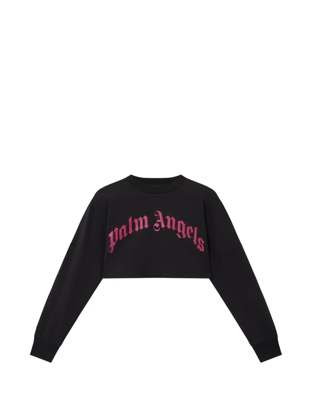 Palm Angels long-sleeve crop top - Schwarz