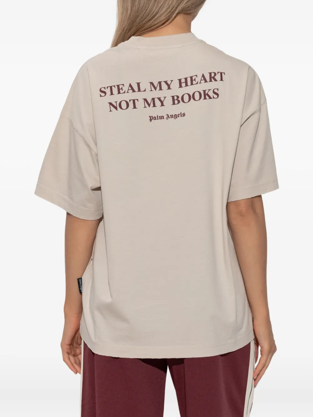 Palm Angels T-shirt met ronde hals Beige