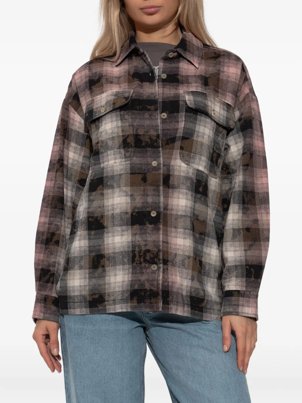 Palm Angels Checked Pocket Shirt In Black