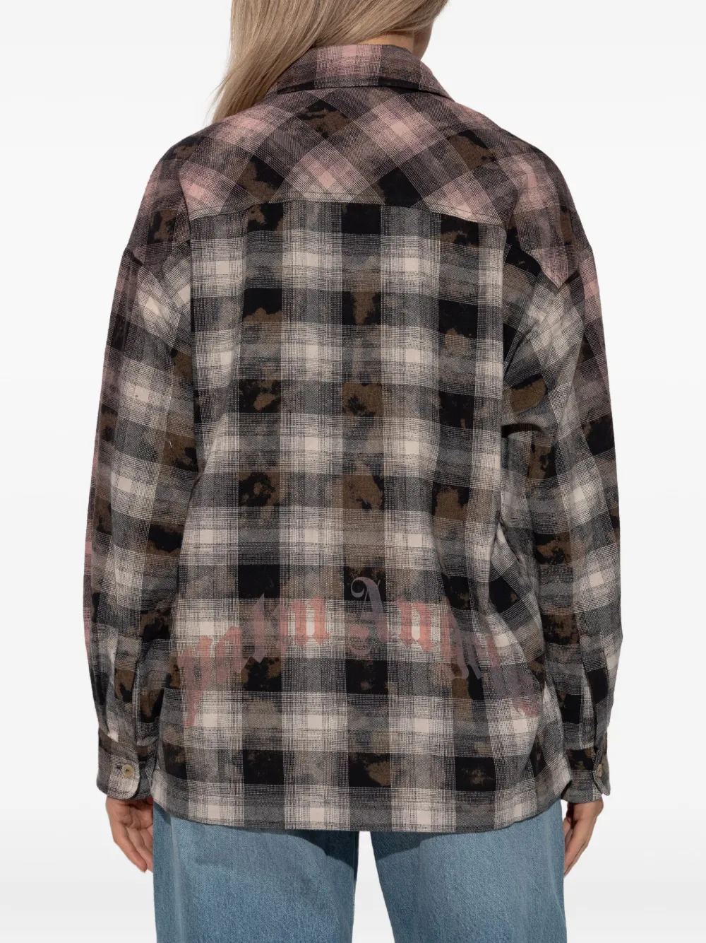 Palm Angels Checked Pocket Shirt In Black