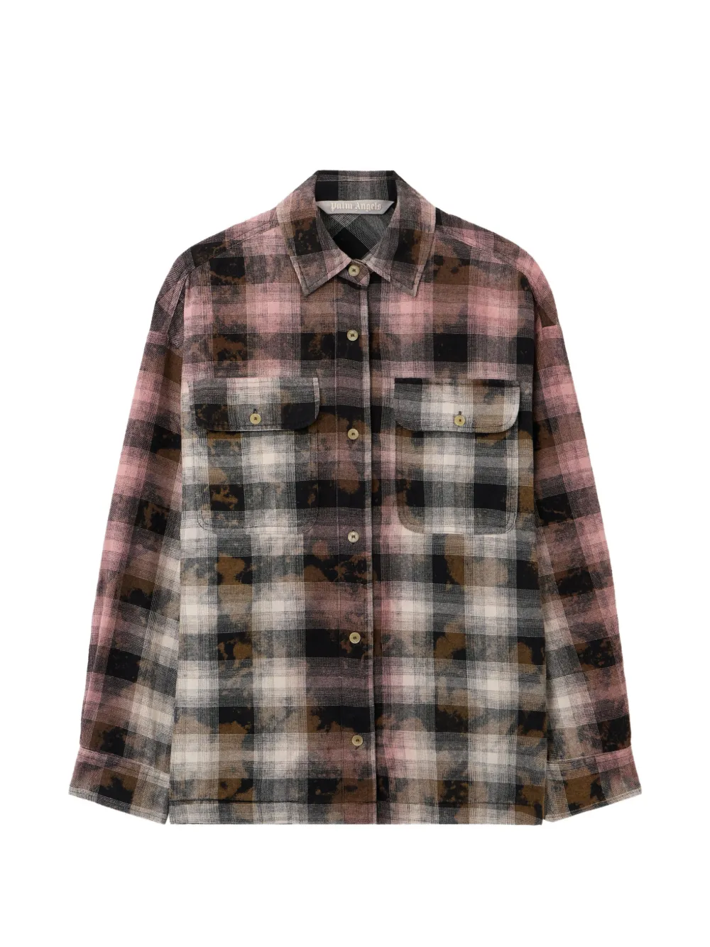 Palm Angels checked pocket shirt - Grau