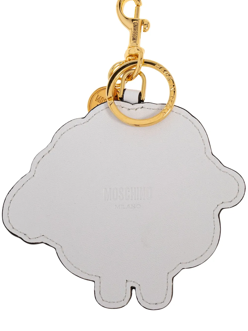 Moschino Sheep Charm Keyring In Black
