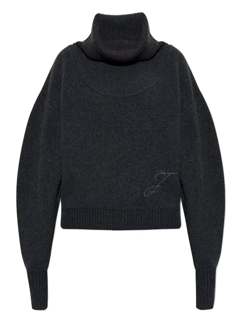 Jacquemus Pallone turtleneck embroidered sweater | Grey | Image 1