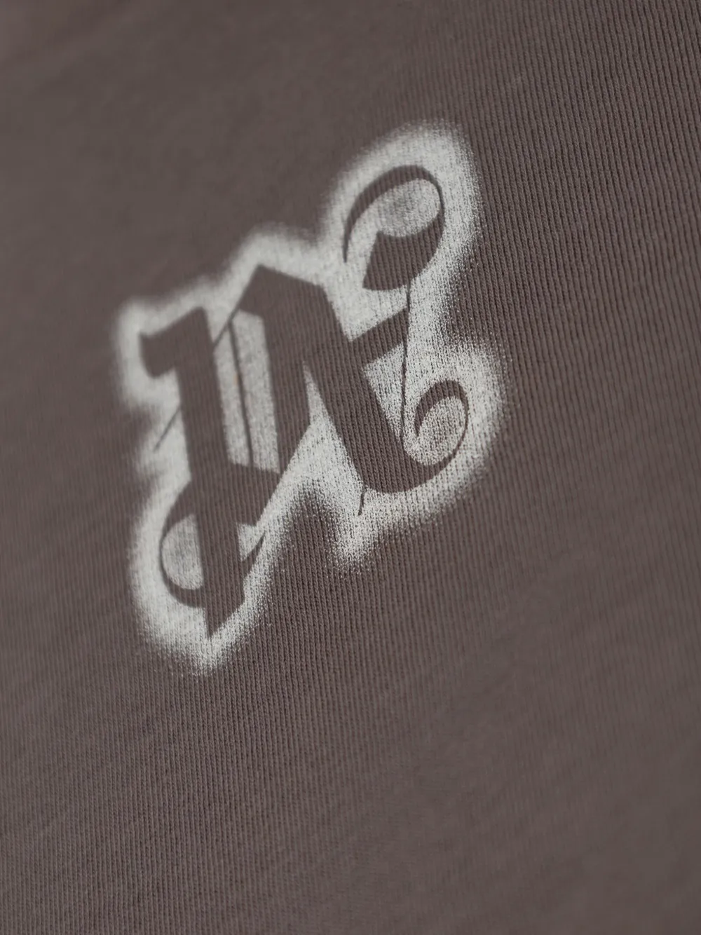Palm Angels Logo-print Cropped Sweatshirt In Gray