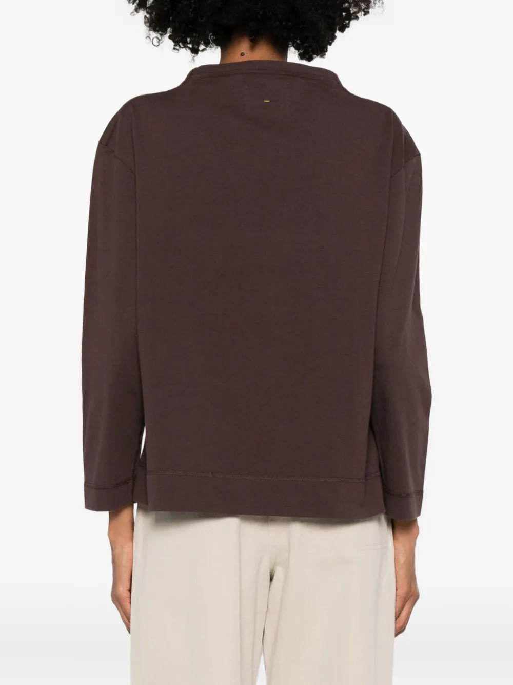Mhl By Margaret Howell Mock-neck Sweatshirt In Brown