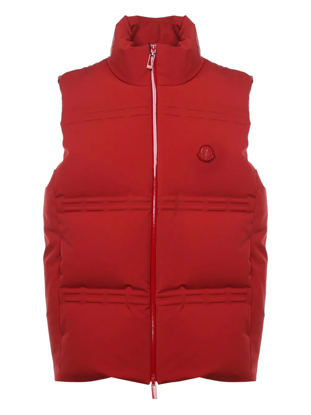 Moncler logo-patch padded jacket | Red | Image 1