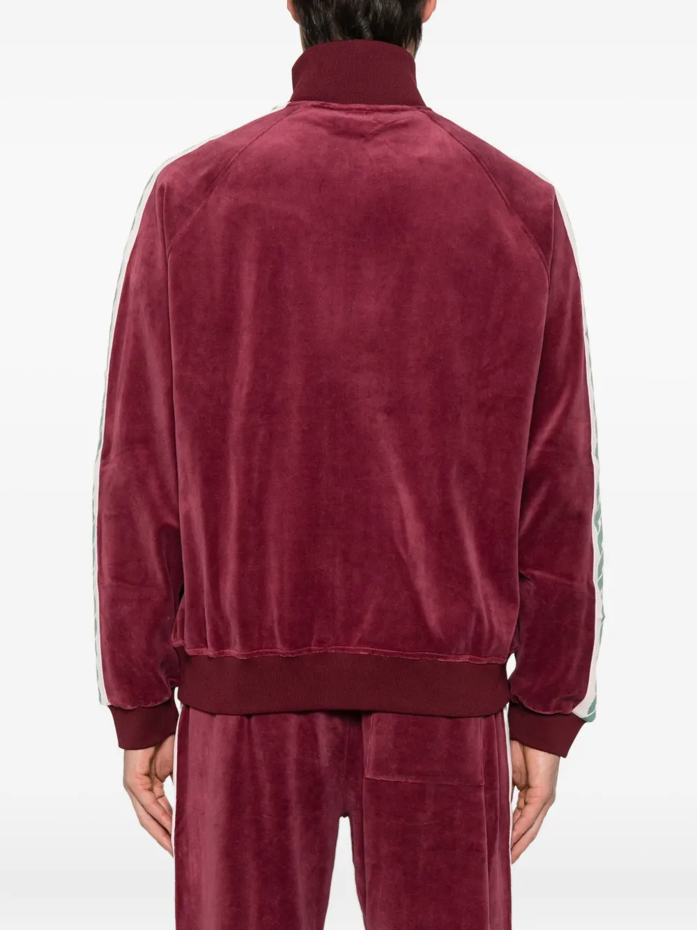 Drôle De Monsieur Trainingsjack met zijstreep en rits Rood