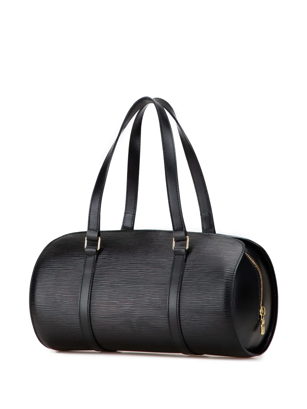Pre-owned Louis Vuitton 1999 Epi Soufflot Handbag In Black