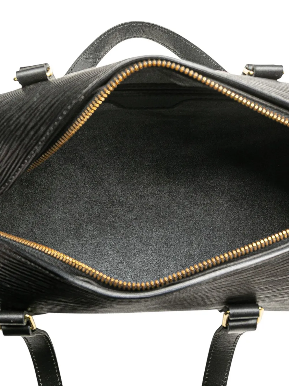 Pre-owned Louis Vuitton 1999 Epi Soufflot Handbag In Black