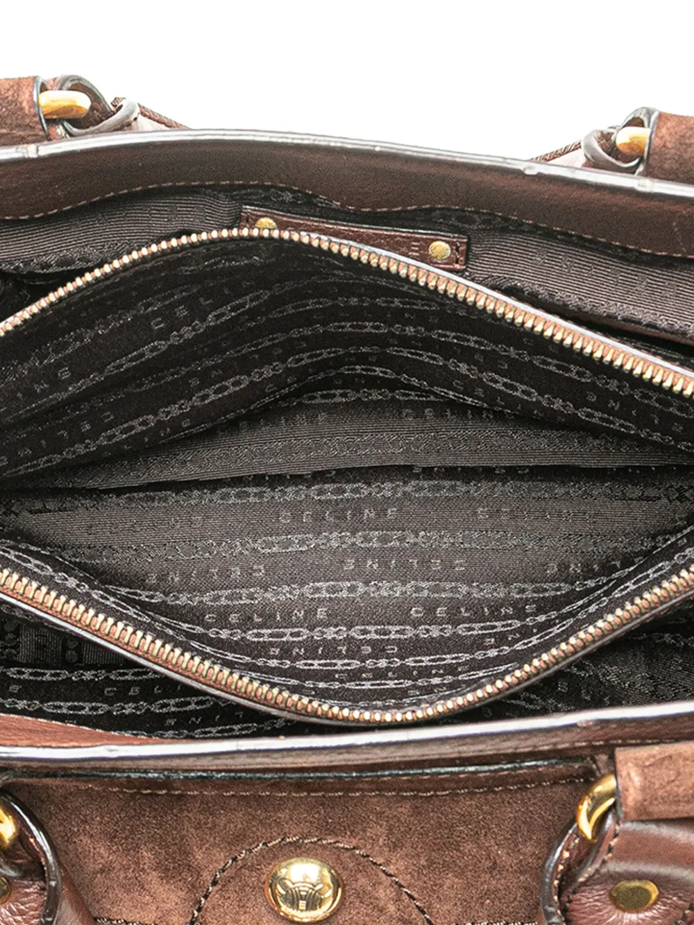 Pre-owned Celine 2016 Suede Boogie Handbag In Brown