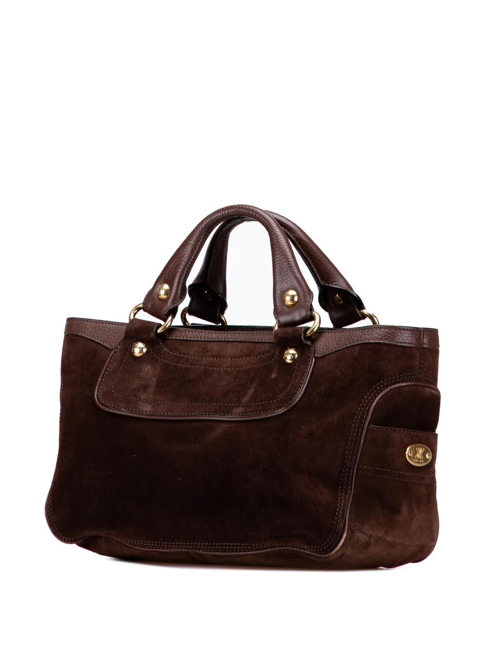 Pre-owned Celine 2016 Suede Boogie Handbag In Brown