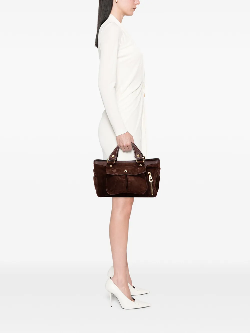 Celine Pre-Owned 2016 Suede Boogie handbag | Pre-Owned | Image 2
