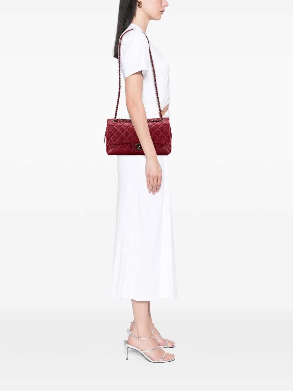 CHANEL Pre-Owned 2012 Jumbo Quilted Iridescent Caviar Easy Flap shoulder bag | Pre-Owned | Image 2