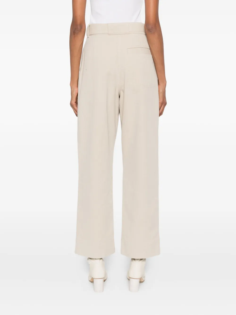 Mhl By Margaret Howell Broek met geplooid detail en ceintuur Beige