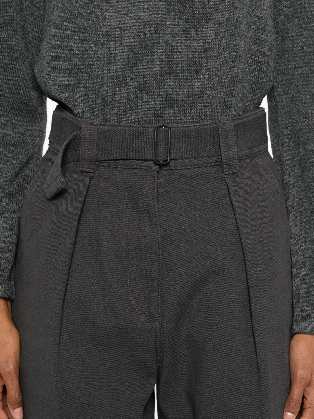 Mhl By Margaret Howell Belted Trousers In Gray