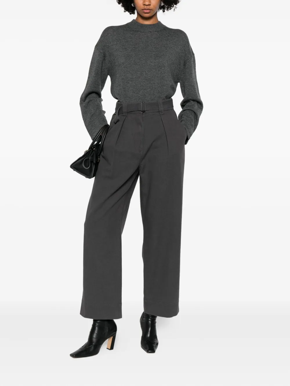 Mhl By Margaret Howell Belted Trousers In Gray