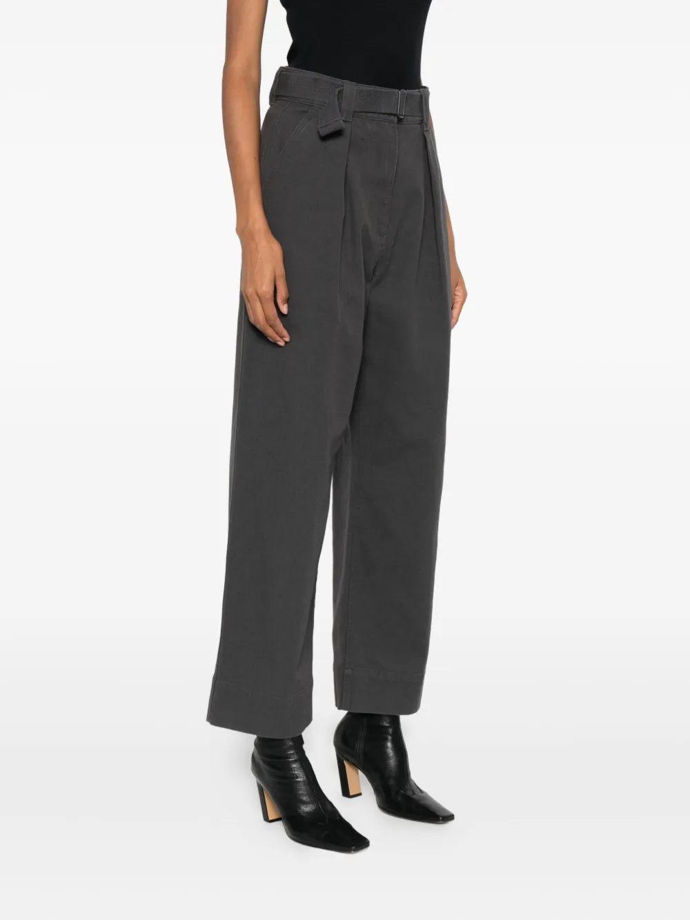 Mhl By Margaret Howell Belted Trousers In Gray