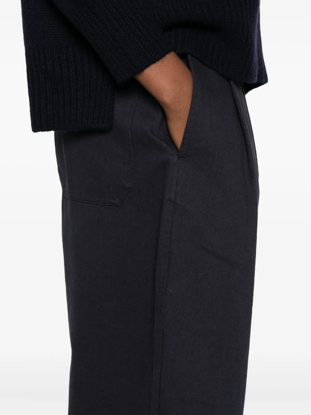 Mhl By Margaret Howell Cropped plooibroek Blauw