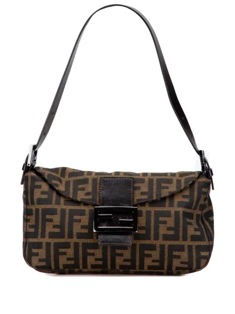 Fendi Pre-Owned 2000-2010 Zucca Canvas Double Flap shoulder bag