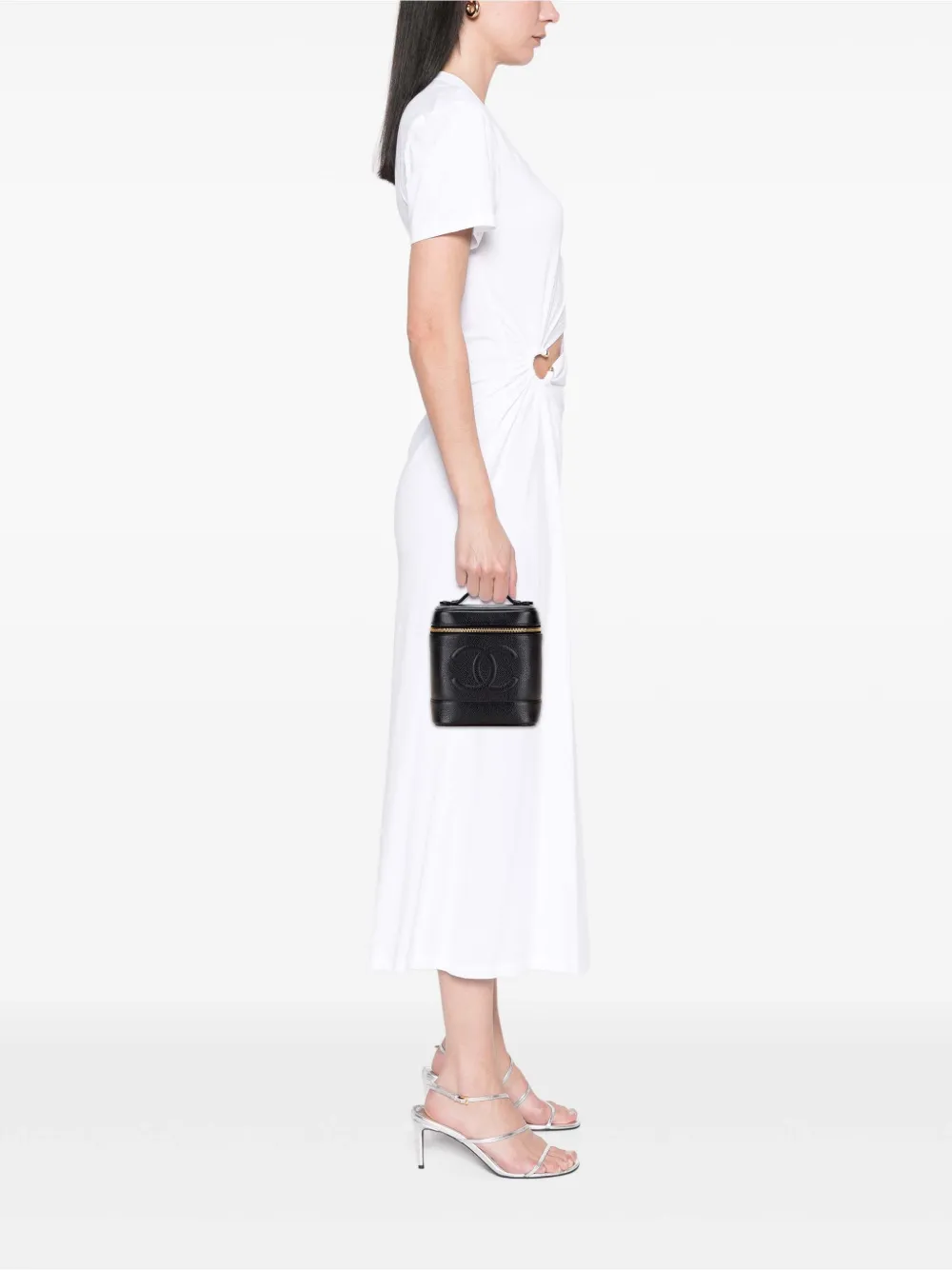 CHANEL Pre-Owned 2002-2003 CC Caviar vanity bag | كلاسيكيات | Image 2