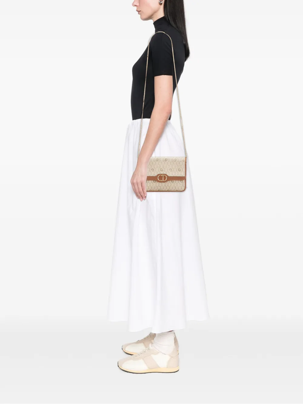 Christian Dior Pre-Owned 20th Century Honeycomb Coated Canvas Chain crossbody bag | Pre-Owned | Image 2
