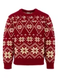 Petit Bateau snowflake pattern sweater - Red