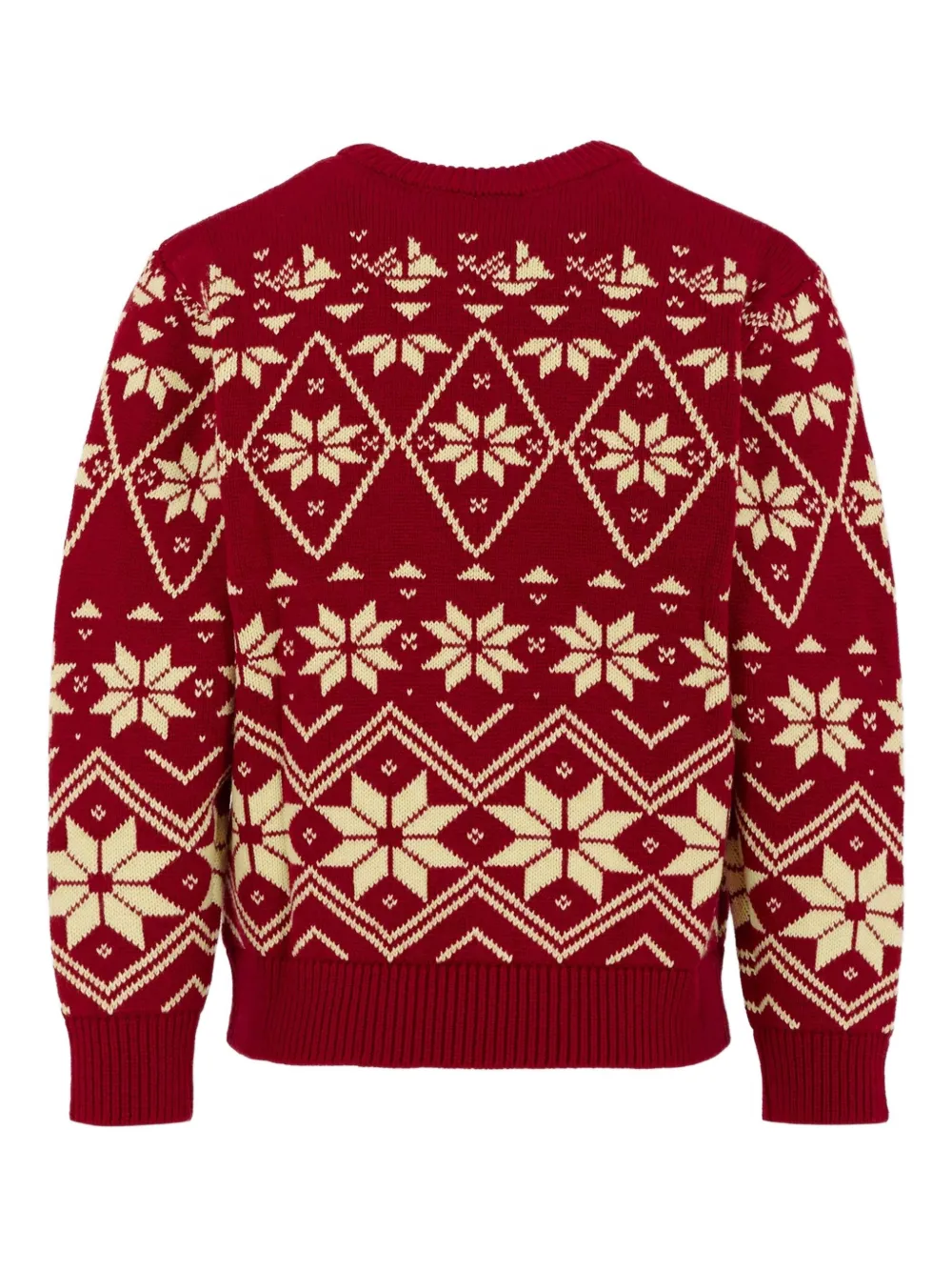 Petit Bateau Snowflake Pattern Sweater In Red