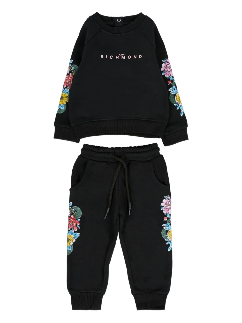 John Richmond Junior Floral Tracksuit In Black