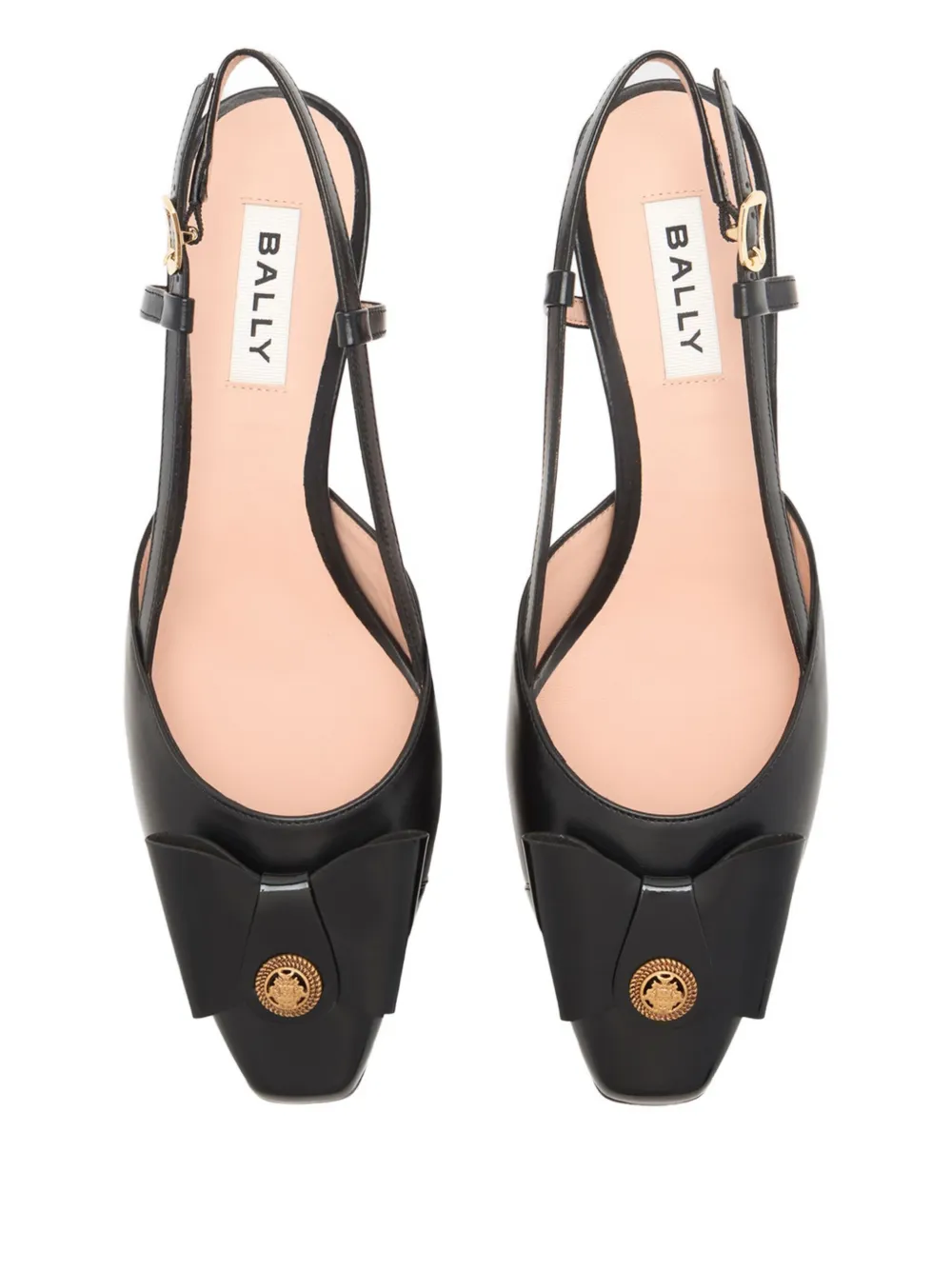 Bally 55 mm slingback pumps met strik Zwart