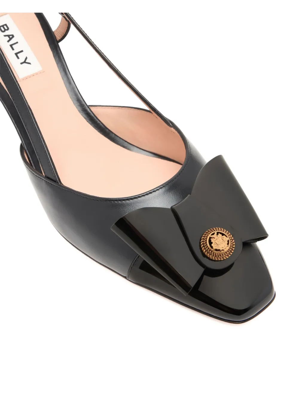 Bally 55 mm slingback pumps met strik Zwart