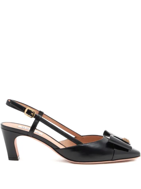 Bally 55mm bow-tie slingback pumps