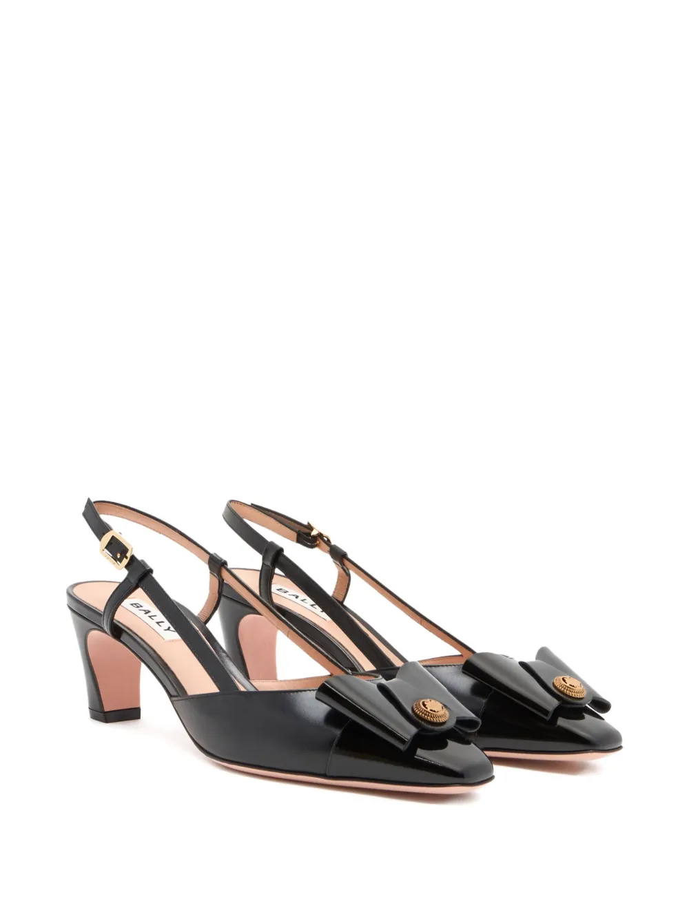 Bally 55 mm slingback pumps met strik Zwart