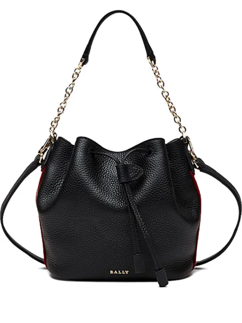 Bally grained-leather bucket bag