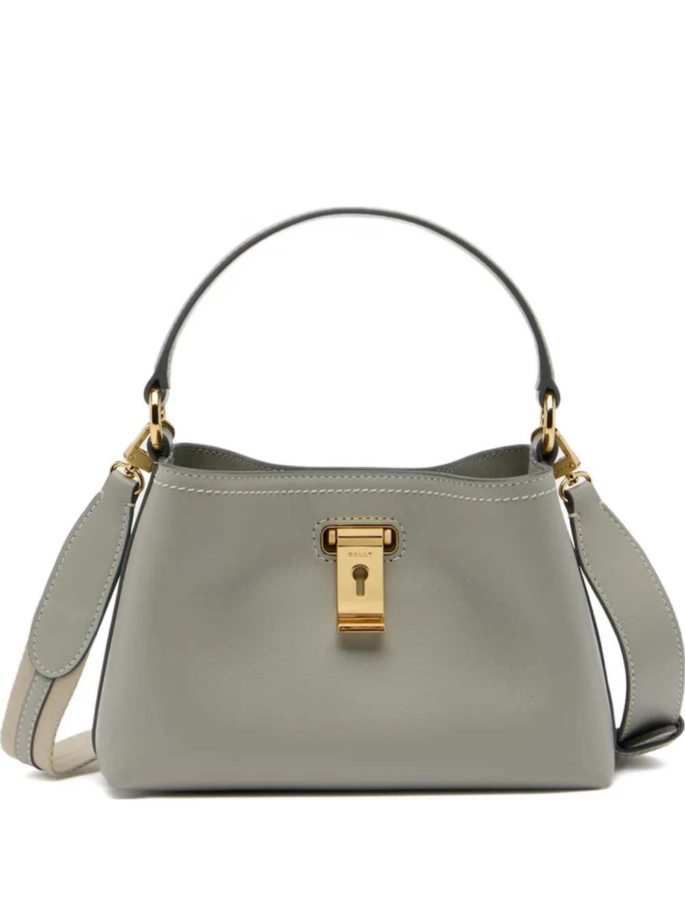 Bally Lock Me Tote Bag In Gray