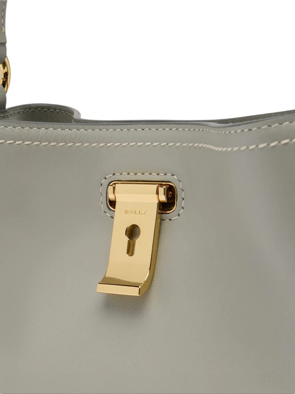 Bally Lock Me Tote Bag In Gray