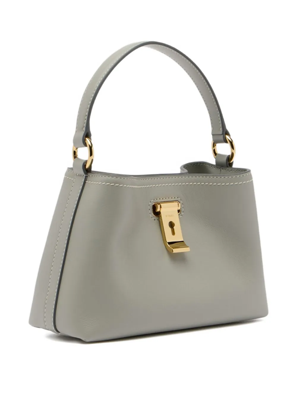 Bally Lock Me Tote Bag In Gray