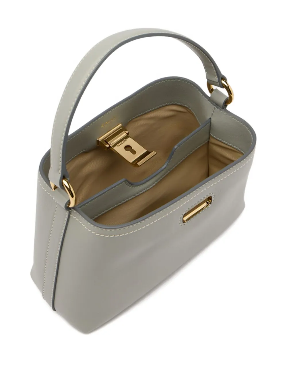 Bally Lock Me Tote Bag In Gray