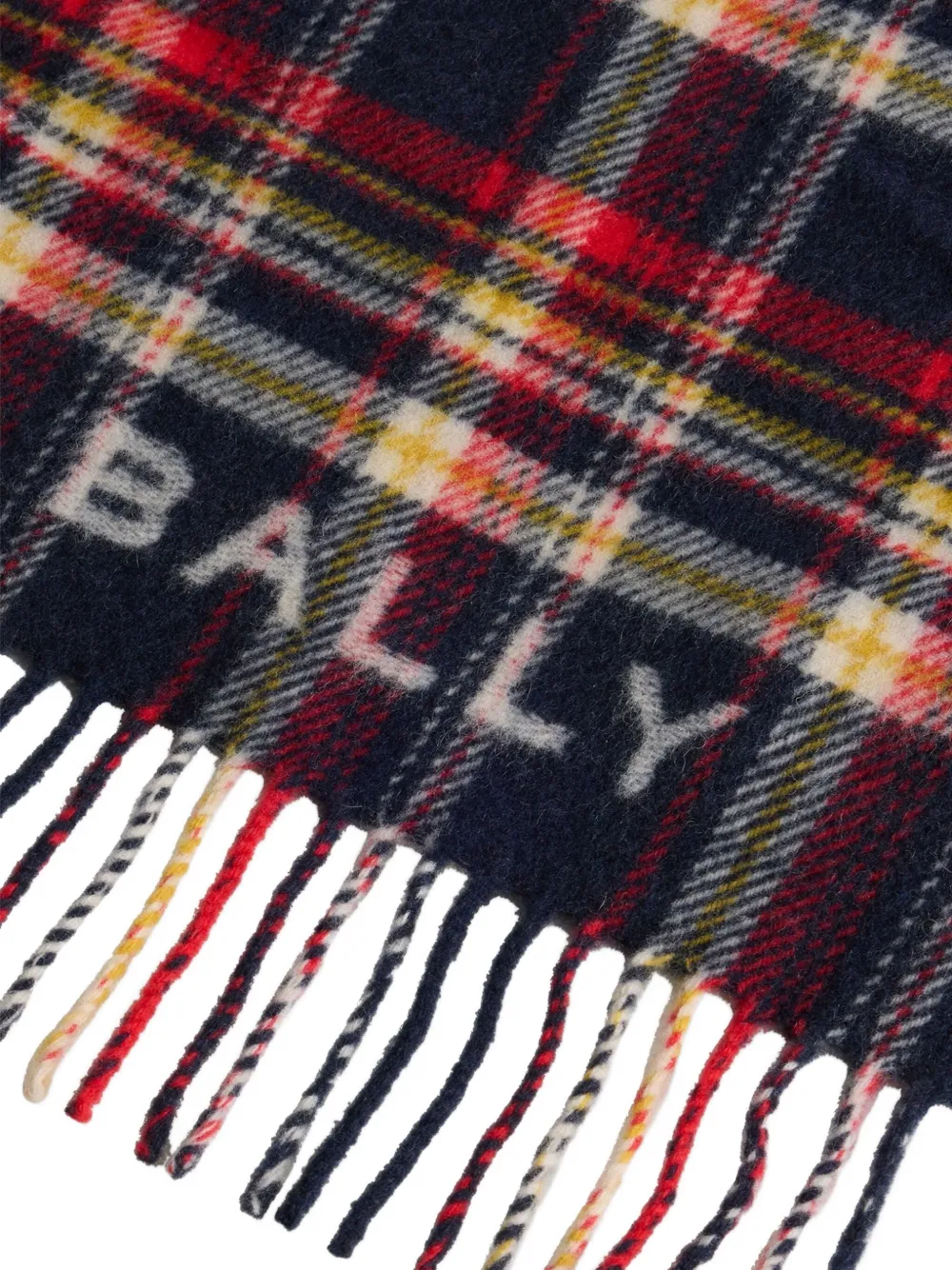 Bally tartan motif scarf - Blauw