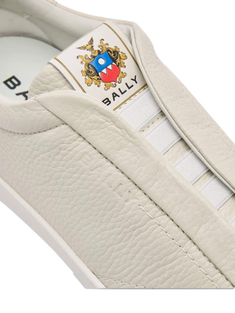 Bally Retro Crest sneakers van bewerkt leer Beige