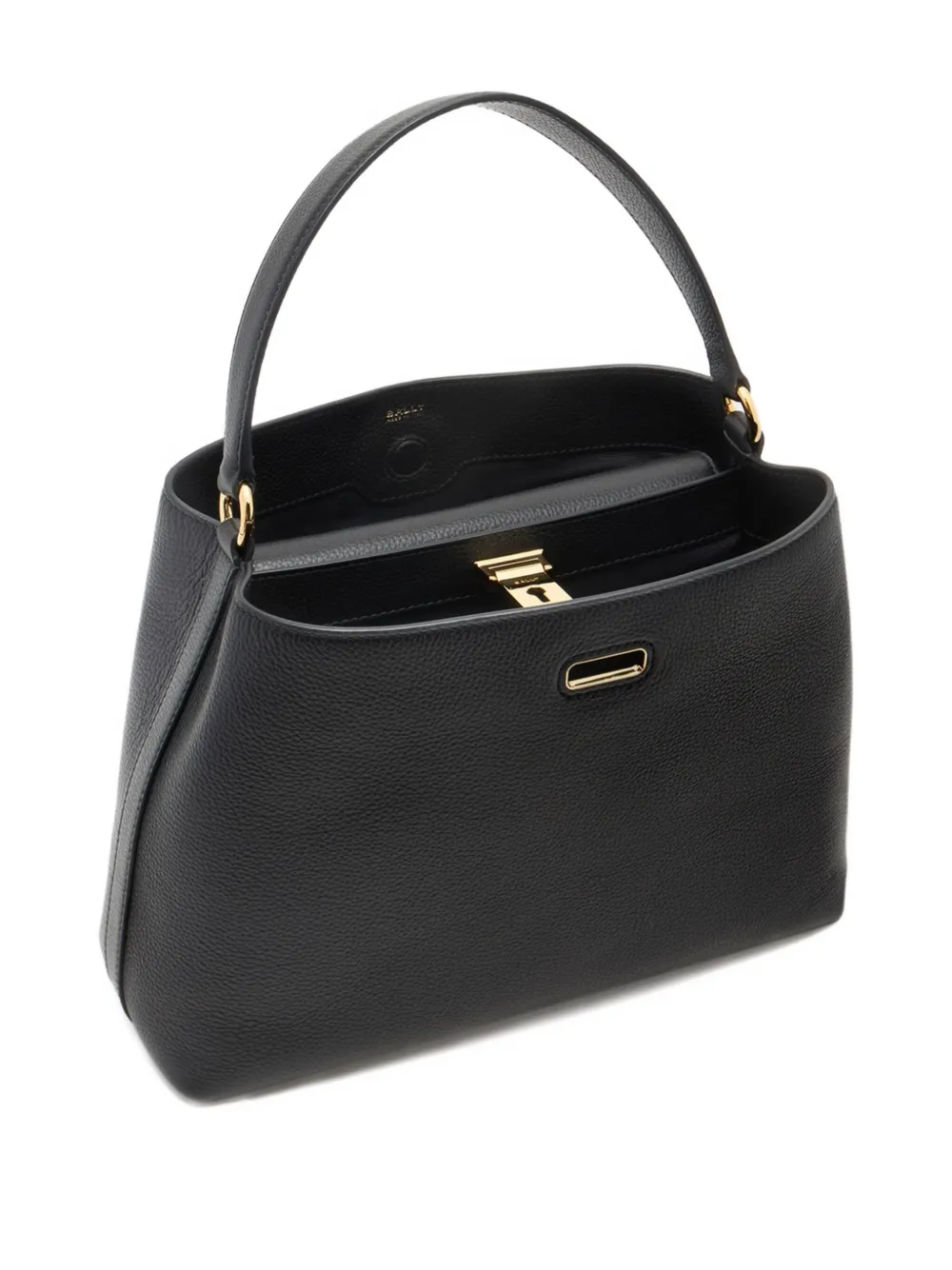 Bally Lock Me bewerkte shopper Zwart