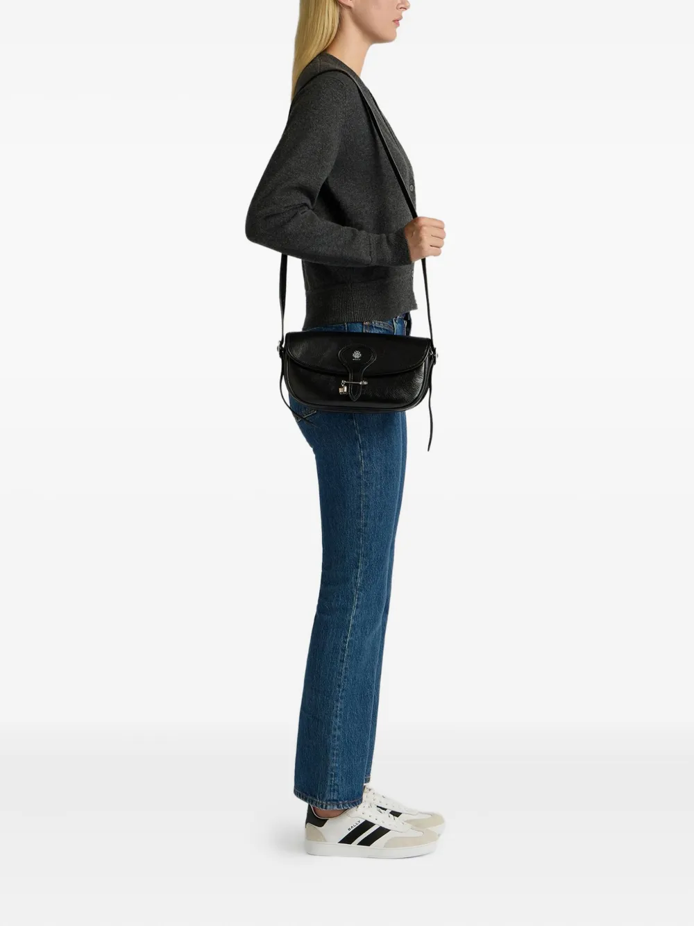 Bally Logo-plaque Crossbody Bag In Black