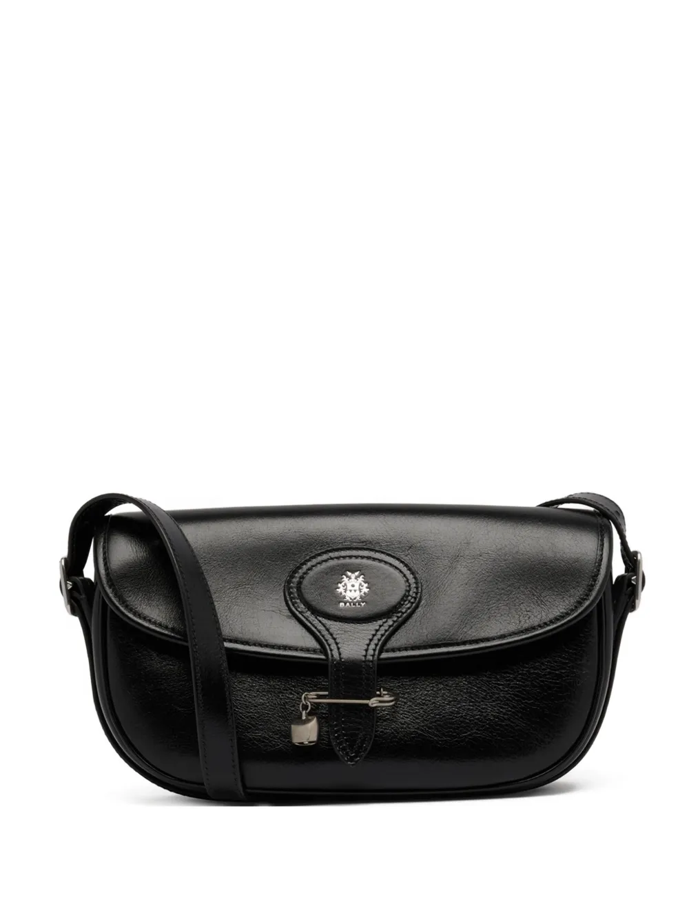 Bally Logo-plaque Crossbody Bag In Black